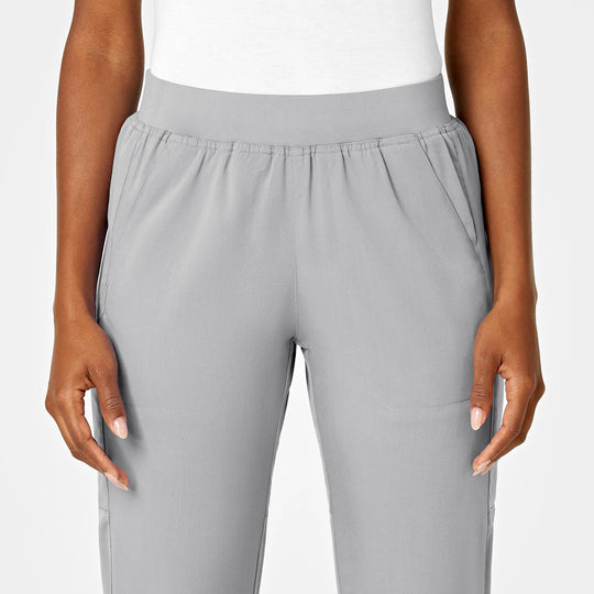 Wink Scrubs Women's Knit Waist Cargo Scrub Pant Grey | scrub-supply.com