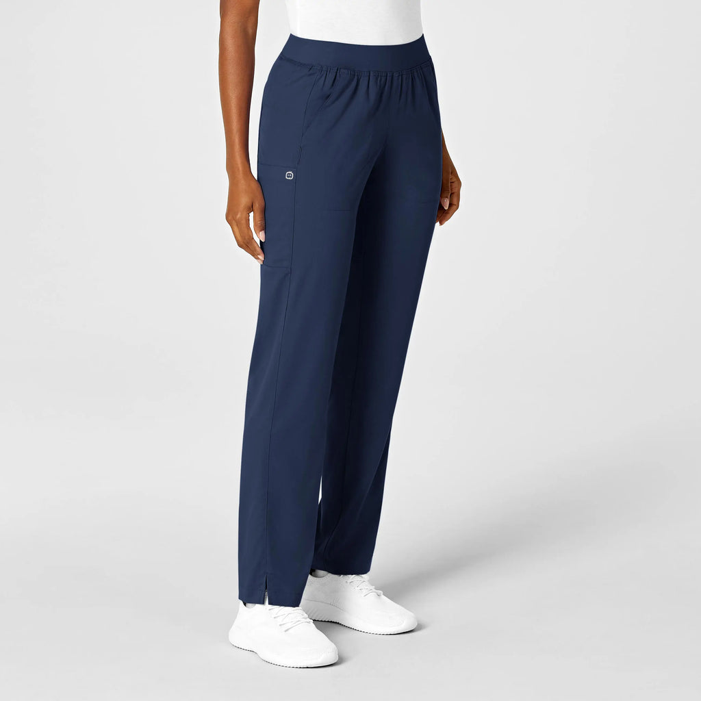 Wink Scrubs Women's Knit Waist Cargo Scrub Pant Navy | scrub-supply.com