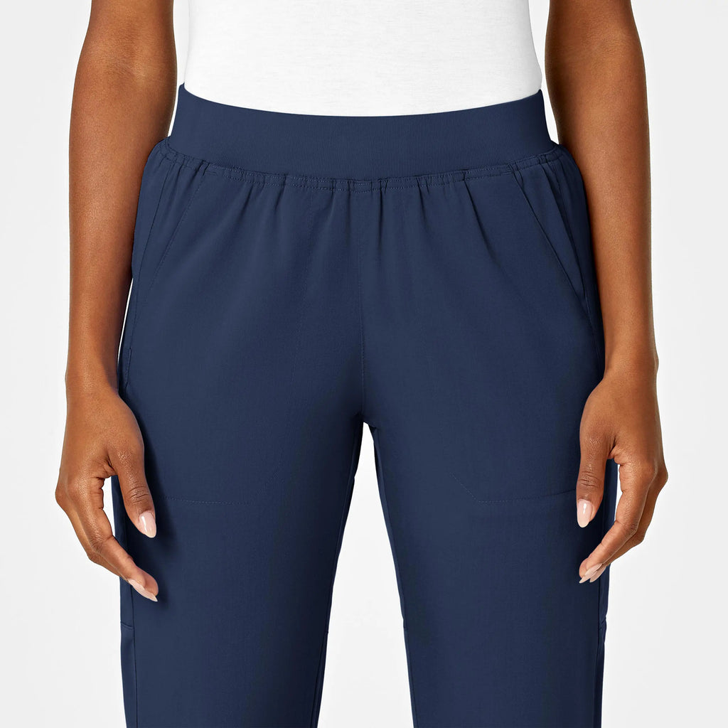 Wink Scrubs Women's Knit Waist Cargo Scrub Pant Navy | scrub-supply.com