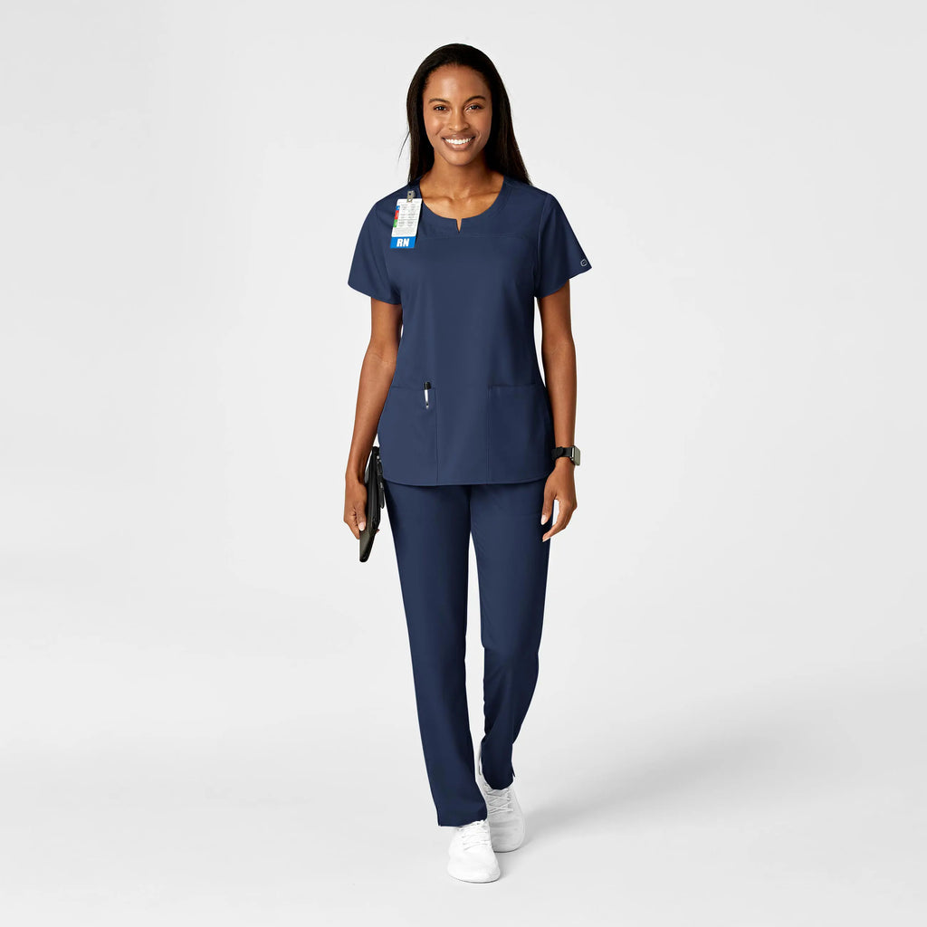 Wink Scrubs Women's Knit Waist Cargo Scrub Pant Navy | scrub-supply.com