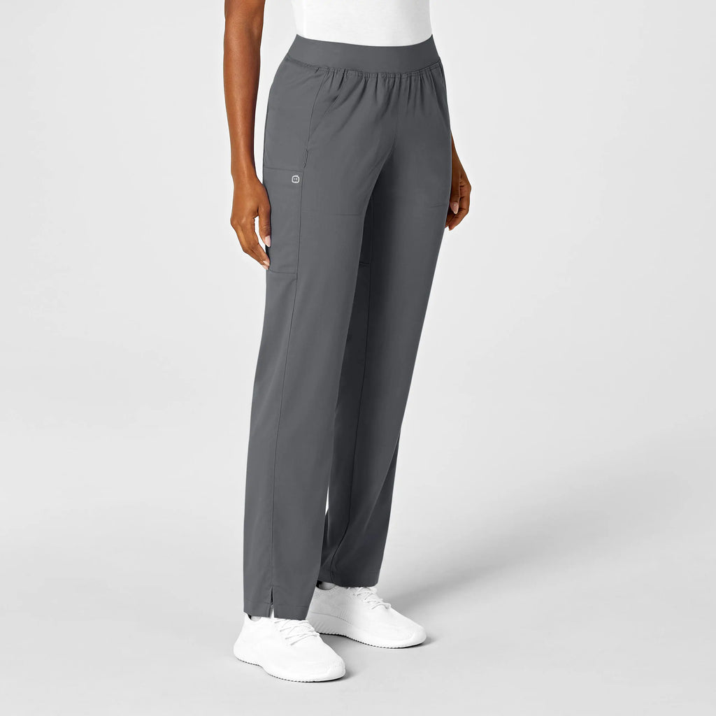 Wink Scrubs Women's Knit Waist Cargo Scrub Pant Pewter | scrub-supply.com