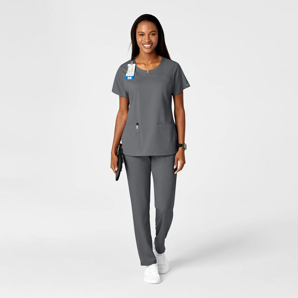 Wink Scrubs Women's Knit Waist Cargo Scrub Pant Pewter | scrub-supply.com