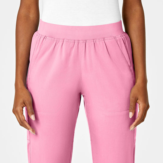 Wink Scrubs Women's Knit Waist Cargo Scrub Pant Pink Blossom | scrub-supply.com