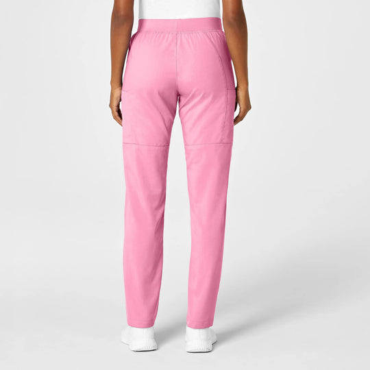 Wink Scrubs Women's Knit Waist Cargo Scrub Pant Pink Blossom | scrub-supply.com