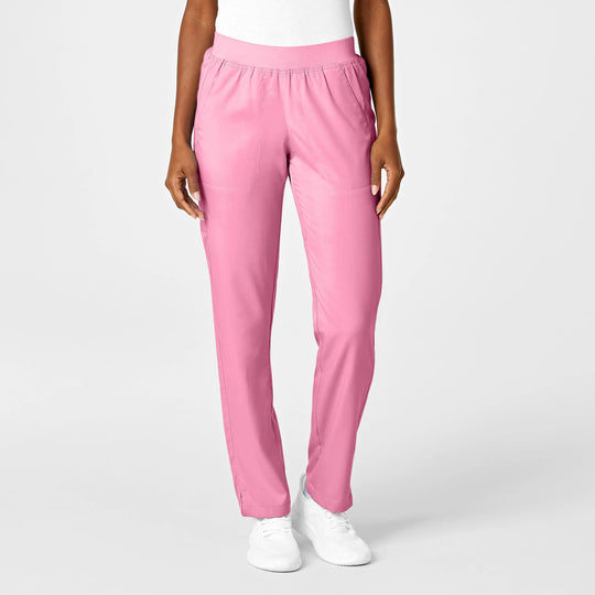 Wink Scrubs Women's Knit Waist Cargo Scrub Pant Pink Blossom | scrub-supply.com