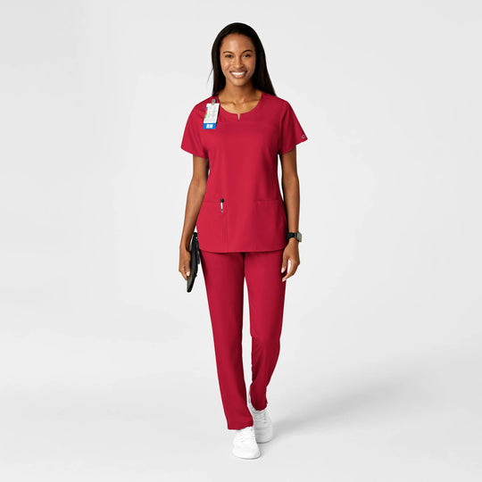 Wink Scrubs Women's Knit Waist Cargo Scrub Pant Red | scrub-supply.com
