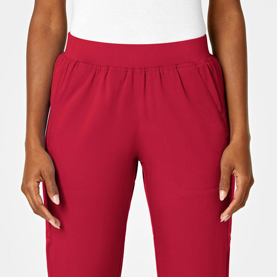 Wink Scrubs Women's Knit Waist Cargo Scrub Pant Red | scrub-supply.com