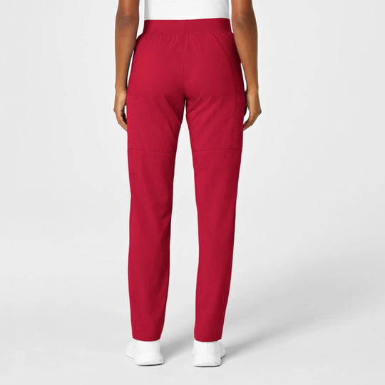 Wink Scrubs Women's Knit Waist Cargo Scrub Pant Red | scrub-supply.com
