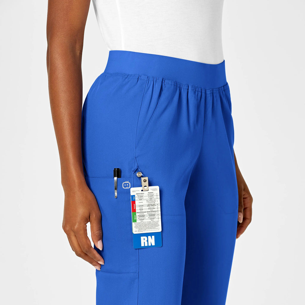 Wink Scrubs Women's Knit Waist Cargo Scrub Pant Royal Blue | scrub-supply.com