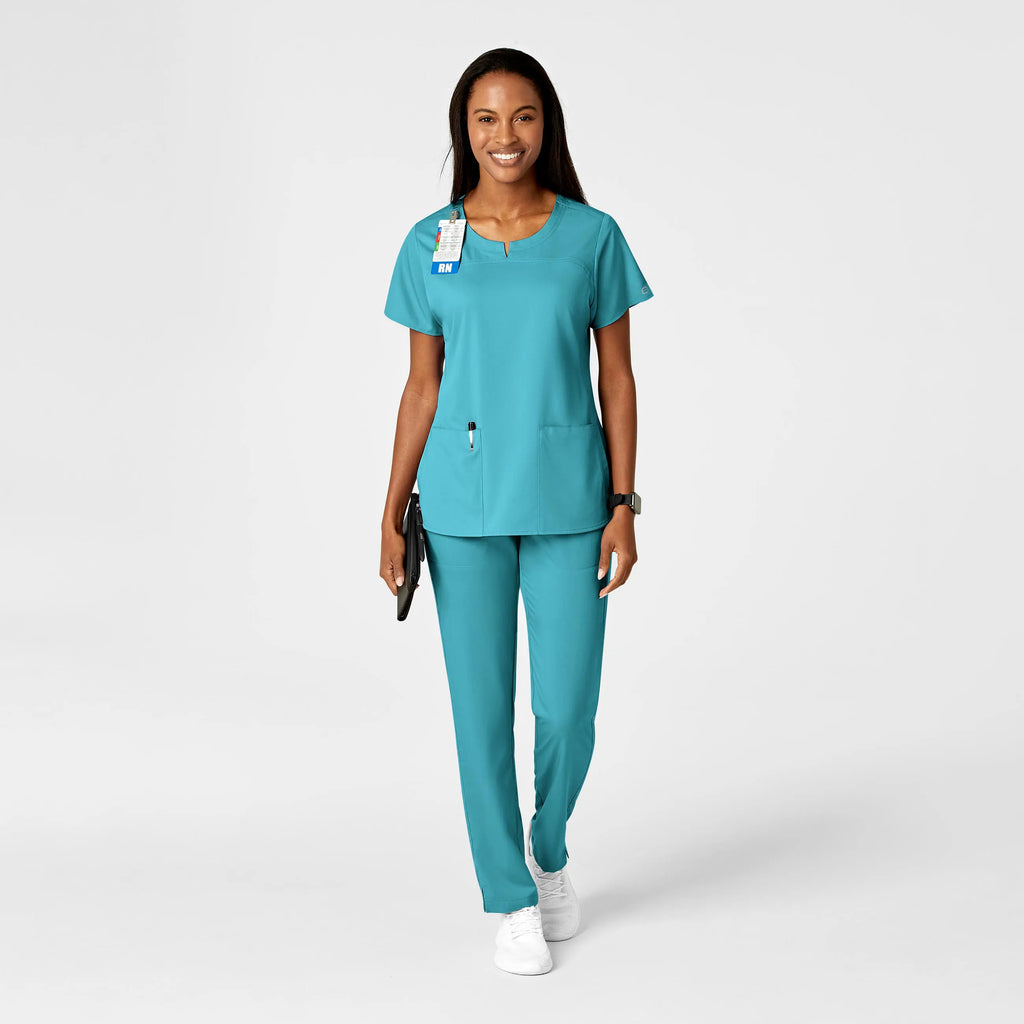 Wink Scrubs Women's Knit Waist Cargo Scrub Pant Teal | scrub-supply.com