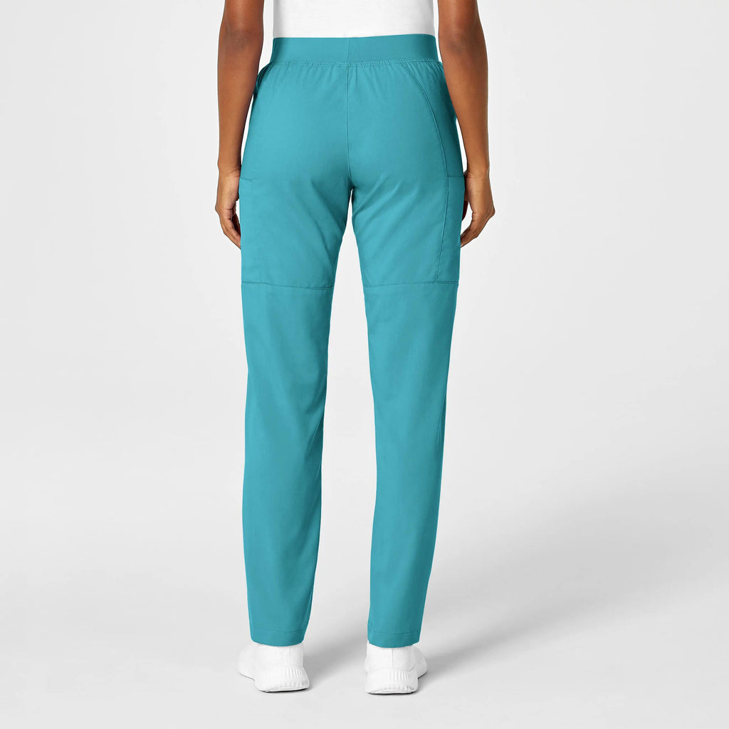 Wink Scrubs Women's Knit Waist Cargo Scrub Pant Teal | scrub-supply.com