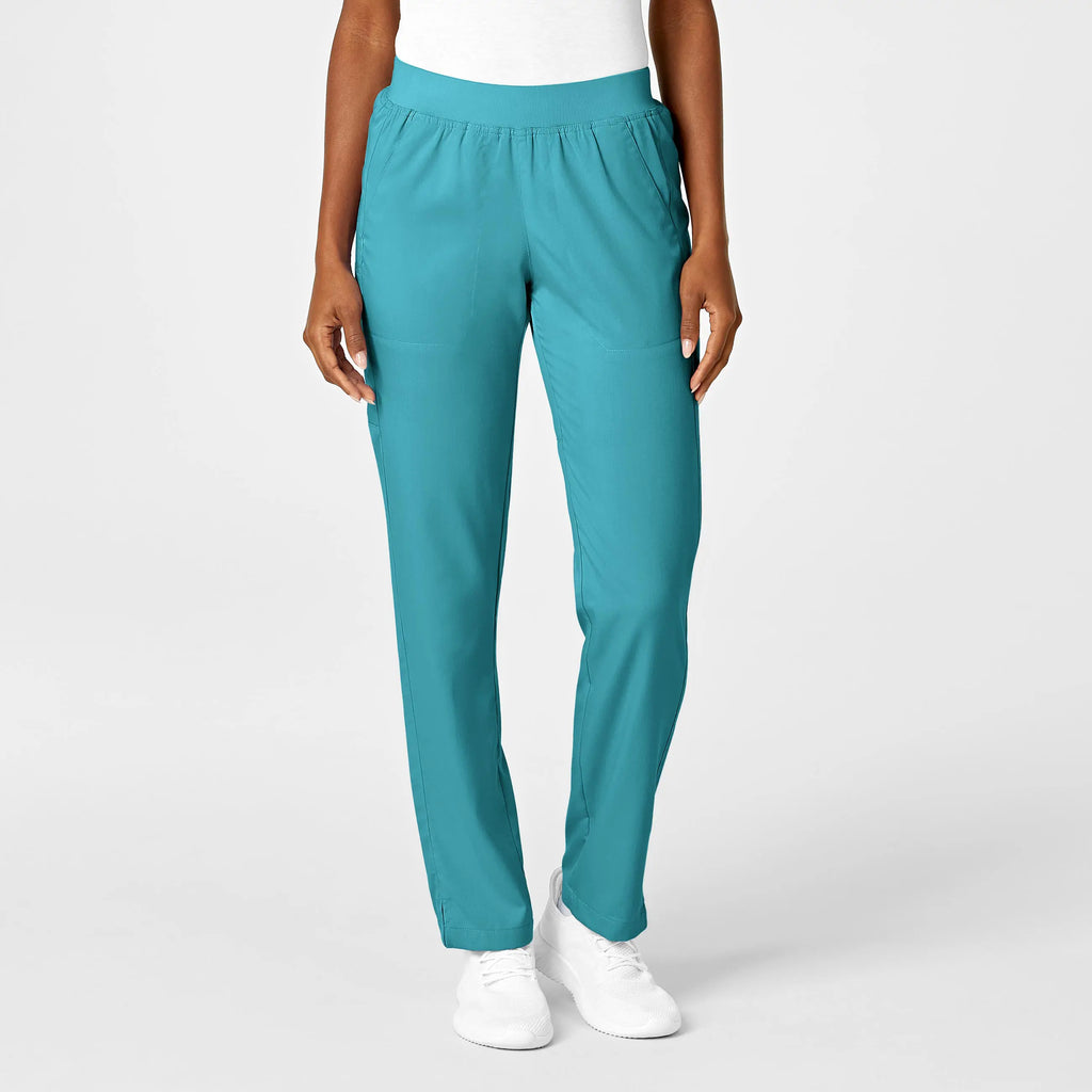 Wink Scrubs Women's Knit Waist Cargo Scrub Pant Teal | scrub-supply.com