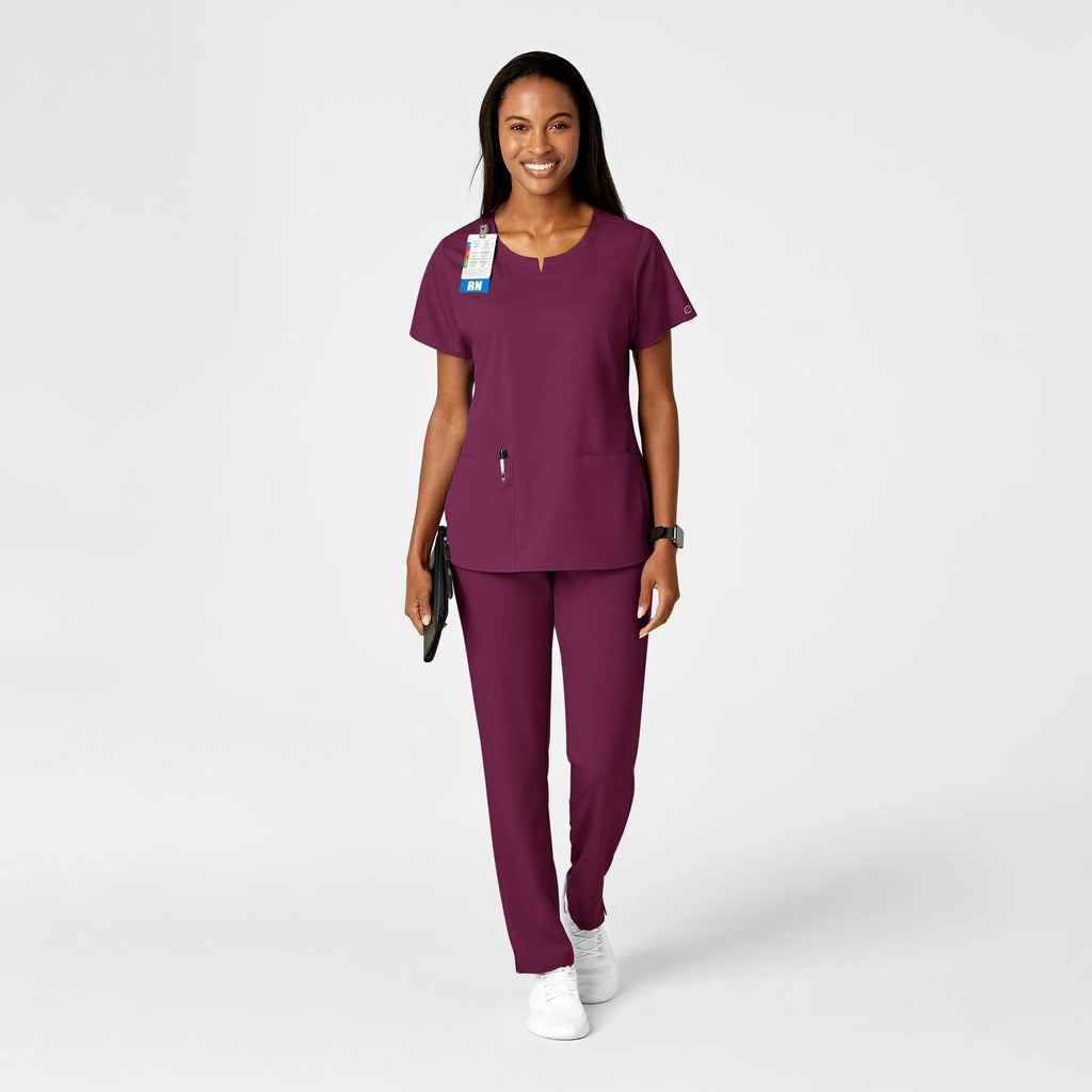 Wink Scrubs Women's Knit Waist Cargo Scrub Pant Wine | scrub-supply.com