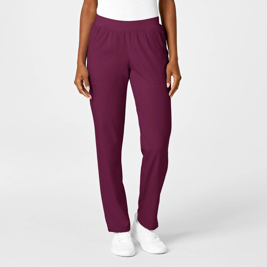 Wink Scrubs Women's Knit Waist Cargo Scrub Pant Wine | scrub-supply.com