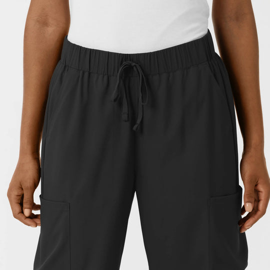 Wink Scrubs Women's Classic Wide Leg Cargo Scrub Pant Black | scrub-supply.com
