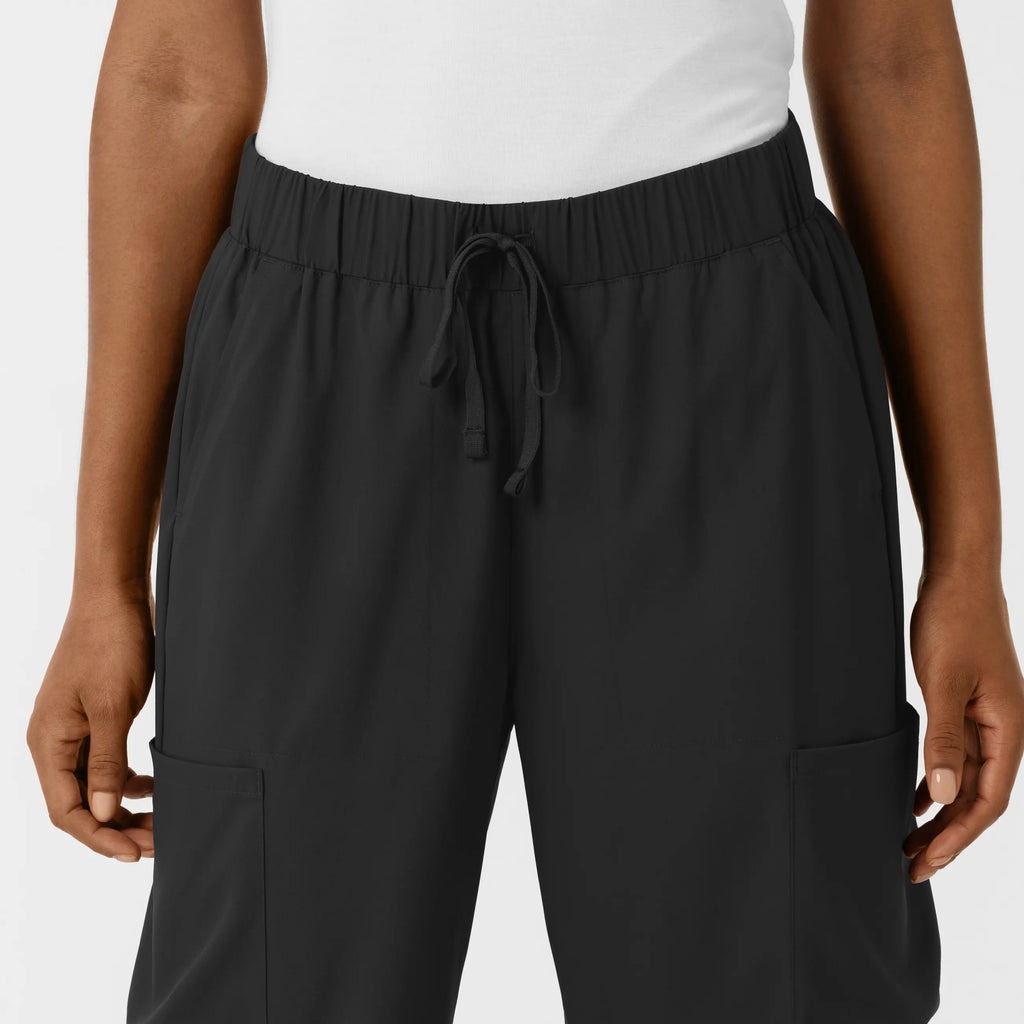 Wink Scrubs Women's Classic Wide Leg Cargo Scrub Pant Black | scrub-supply.com