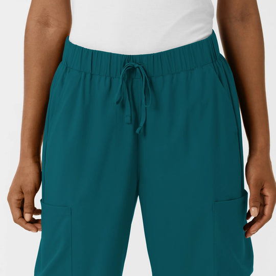 Wink Scrubs Women's Classic Wide Leg Cargo Scrub Pant Caribbean Blue | scrub-supply.com