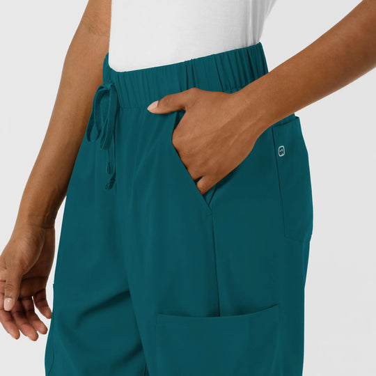 Wink Scrubs Women's Classic Wide Leg Cargo Scrub Pant Caribbean Blue | scrub-supply.com