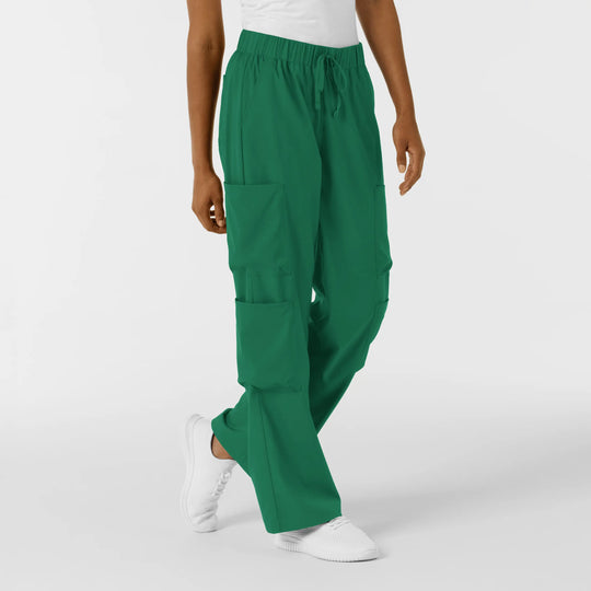 Wink Scrubs Women's Classic Wide Leg Cargo Scrub Pant Hunter | scrub-supply.com