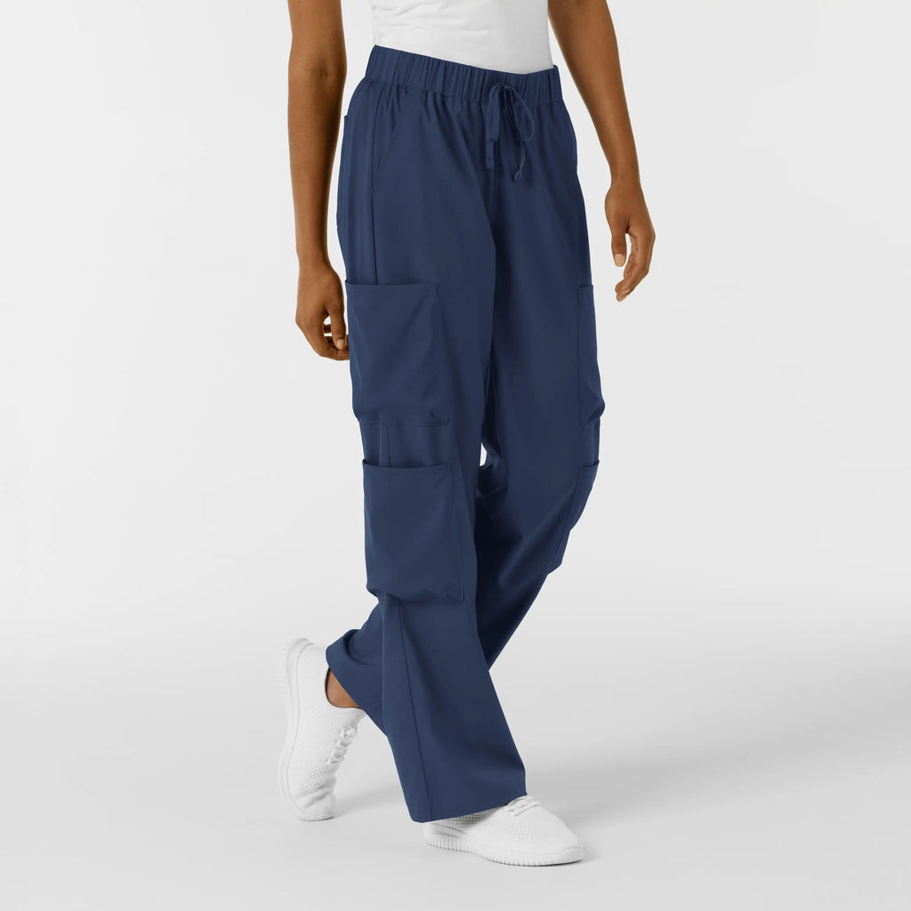 Wink Scrubs Women's Classic Wide Leg Cargo Scrub Pant Navy | scrub-supply.com