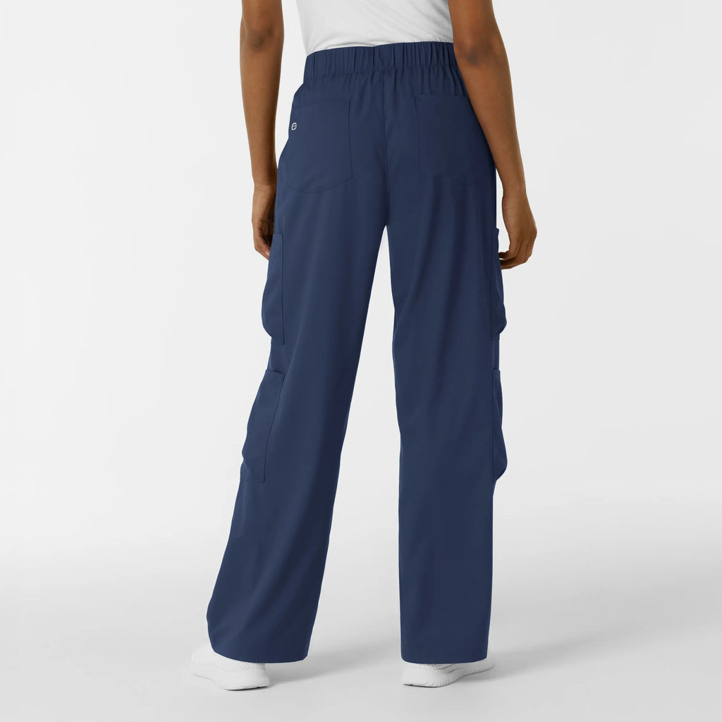Wink Scrubs Women's Classic Wide Leg Cargo Scrub Pant Navy | scrub-supply.com
