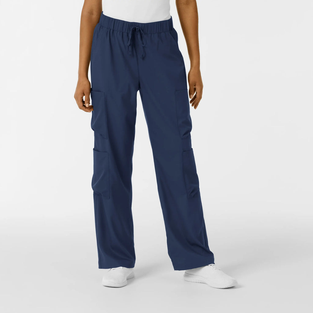 Wink Scrubs Women's Classic Wide Leg Cargo Scrub Pant Navy | scrub-supply.com