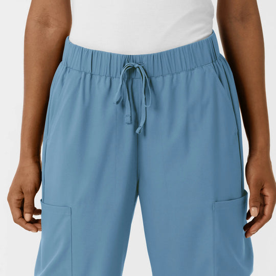 Wink Scrubs Women's Classic Wide Leg Cargo Scrub Pant Pacific Blue | scrub-supply.com