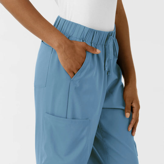 Wink Scrubs Women's Classic Wide Leg Cargo Scrub Pant Pacific Blue | scrub-supply.com