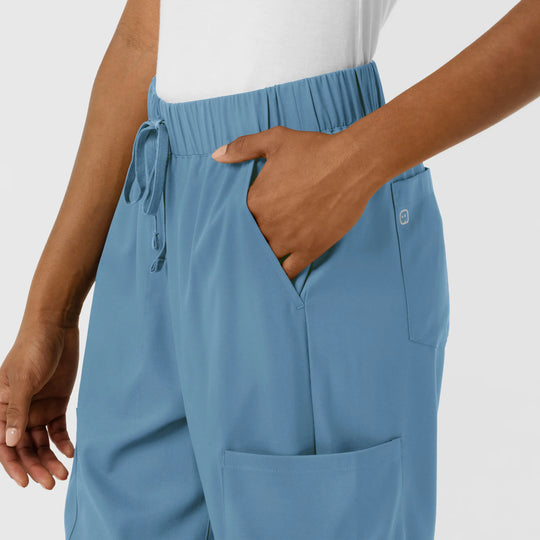 Wink Scrubs Women's Classic Wide Leg Cargo Scrub Pant Pacific Blue | scrub-supply.com