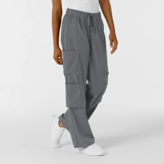 Wink Scrubs Women's Classic Wide Leg Cargo Scrub Pant Pewter | scrub-supply.com