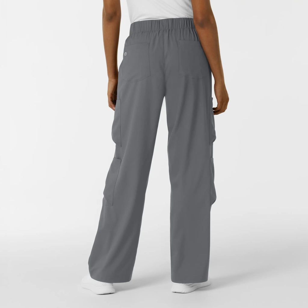 Wink Scrubs Women's Classic Wide Leg Cargo Scrub Pant Pewter | scrub-supply.com
