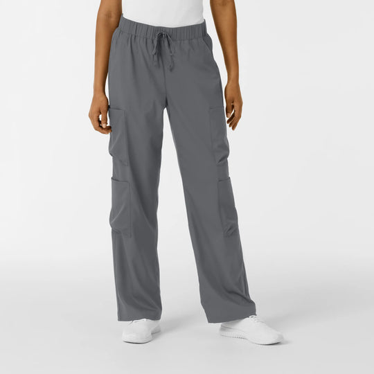 Wink Scrubs Women's Classic Wide Leg Cargo Scrub Pant Pewter | scrub-supply.com