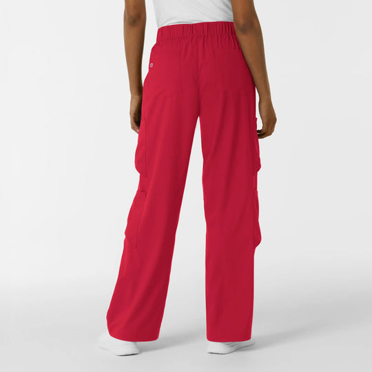 Wink Scrubs Women's Classic Wide Leg Cargo Scrub Pant Red | scrub-supply.com
