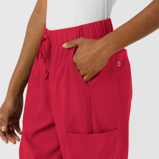 Wink Scrubs Women's Classic Wide Leg Cargo Scrub Pant Red | scrub-supply.com