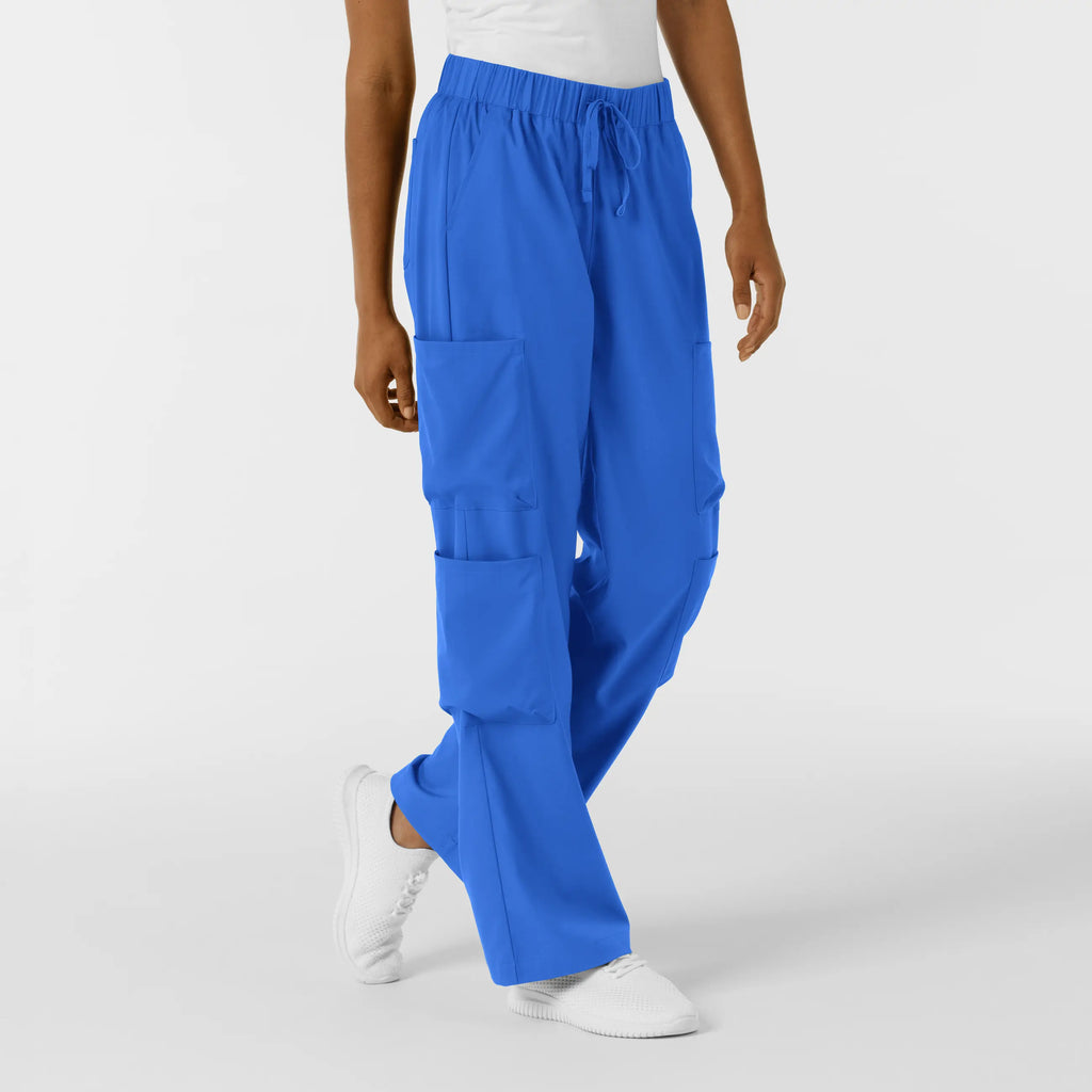 Wink Scrubs Women's Classic Wide Leg Cargo Scrub Pant Royal Blue | scrub-supply.com