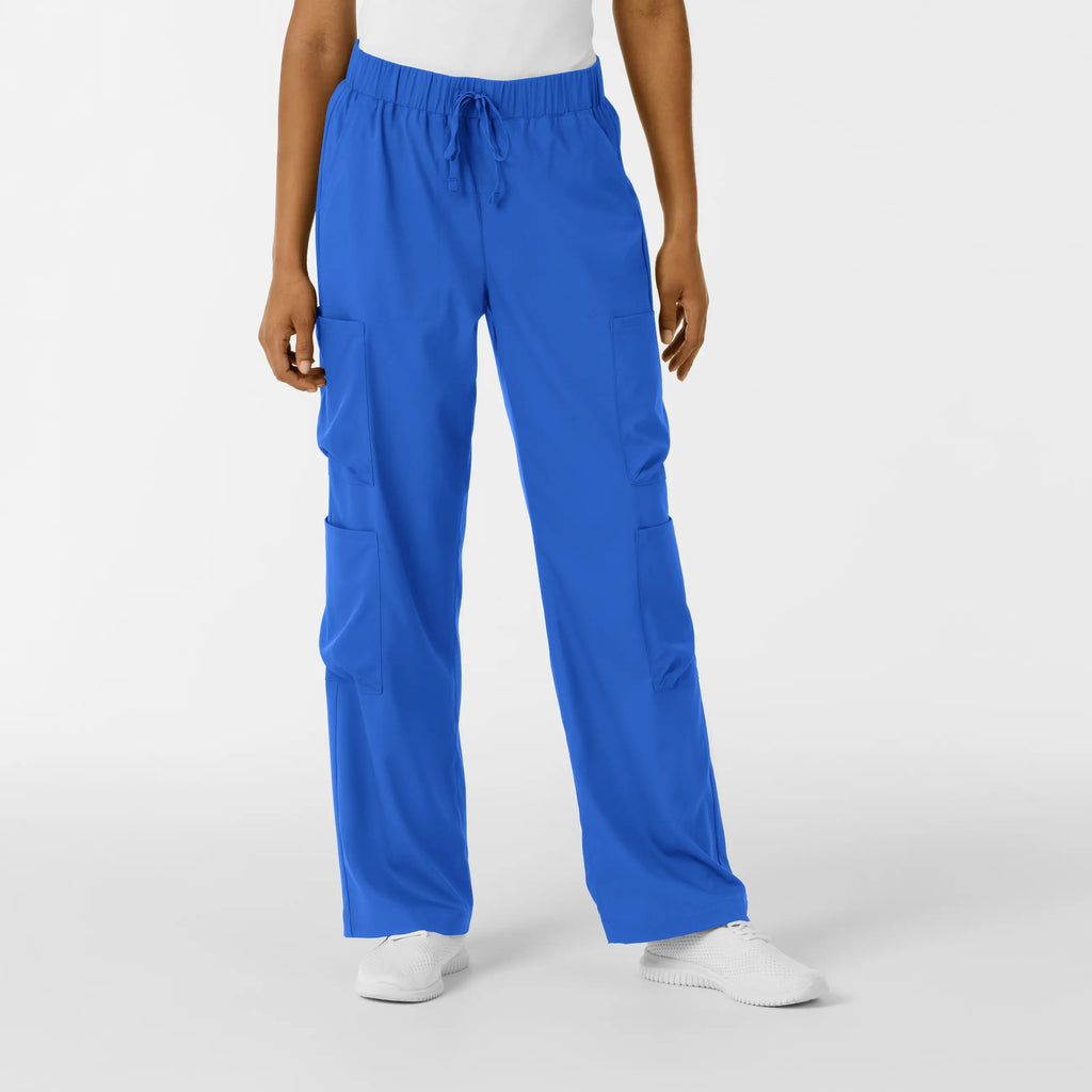 Wink Scrubs Women's Classic Wide Leg Cargo Scrub Pant Royal Blue | scrub-supply.com