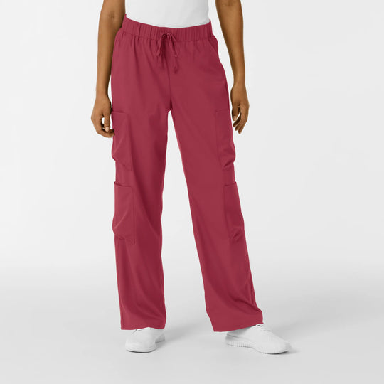 Wink Scrubs Women's Classic Wide Leg Cargo Scrub Pant Ruby | scrub-supply.com