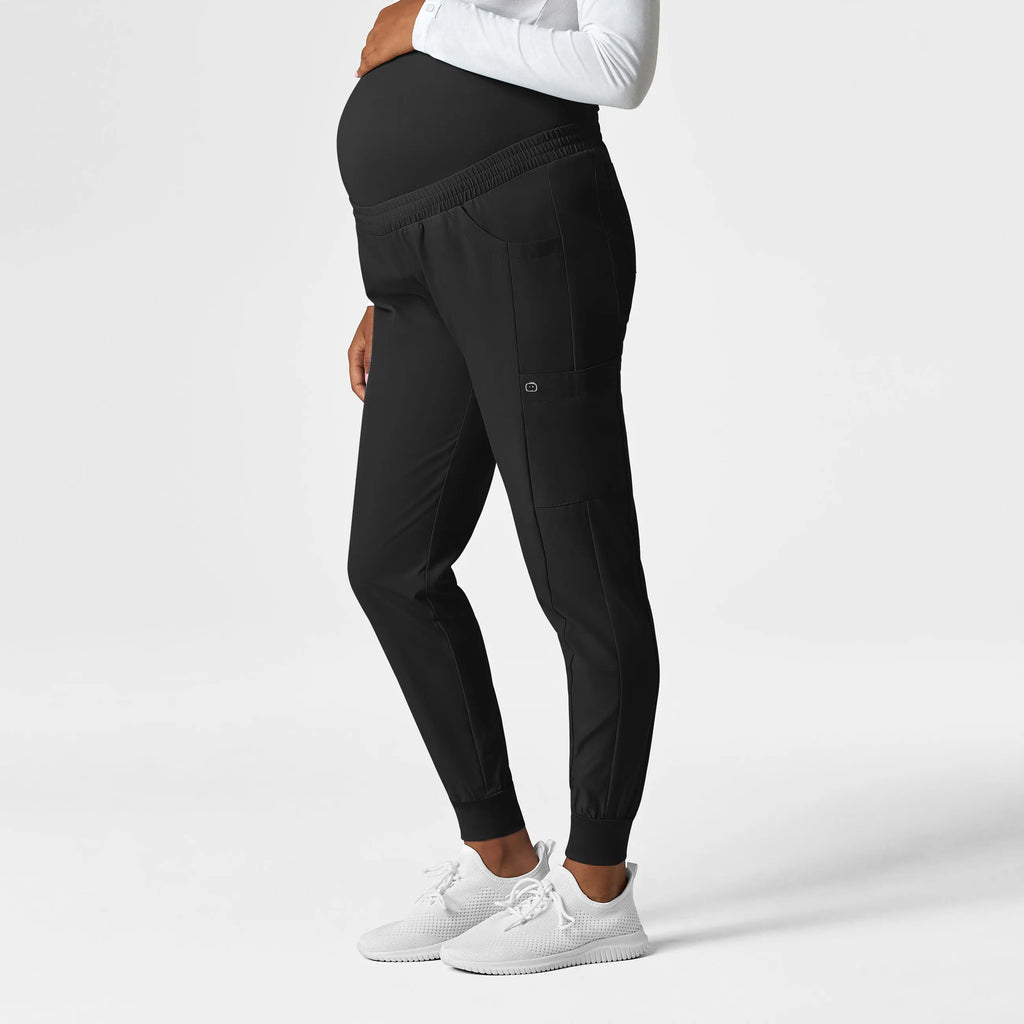 Wink Scrubs Maternity Jogger Scrub Pant Black | scrub-supply.com