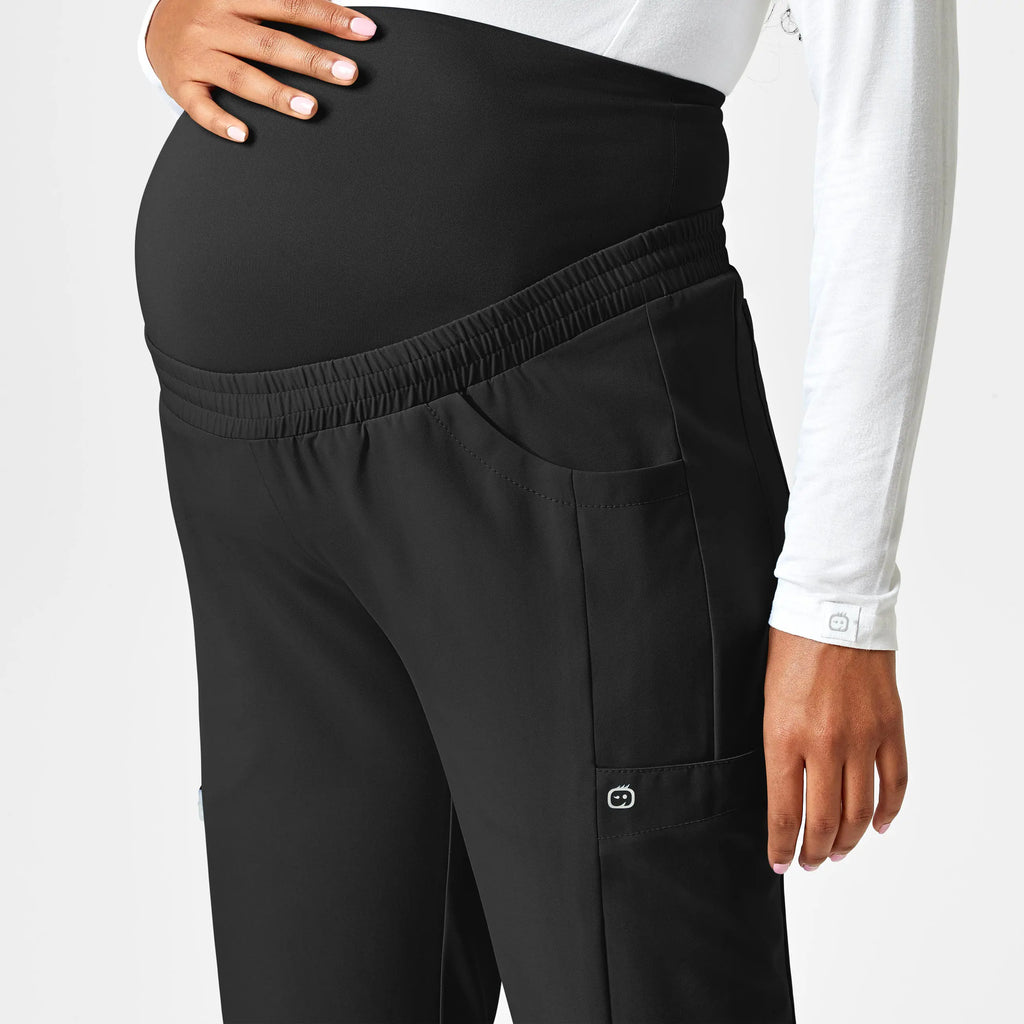 Wink Scrubs Maternity Jogger Scrub Pant Black | scrub-supply.com