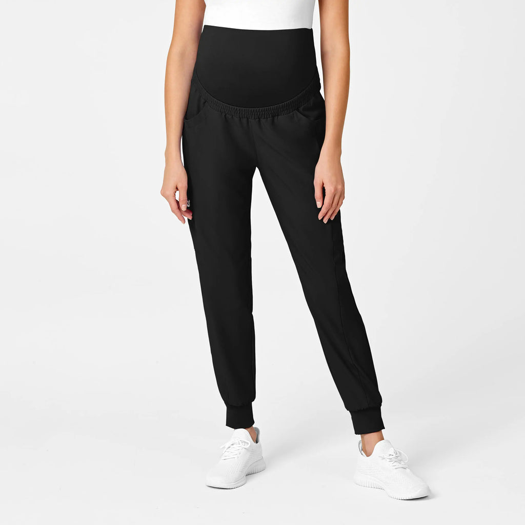 Wink Scrubs Maternity Jogger Scrub Pant Black | scrub-supply.com