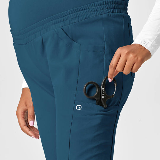 Wink Scrubs Maternity Jogger Scrub Pant Caribbean Blue | scrub-supply.com
