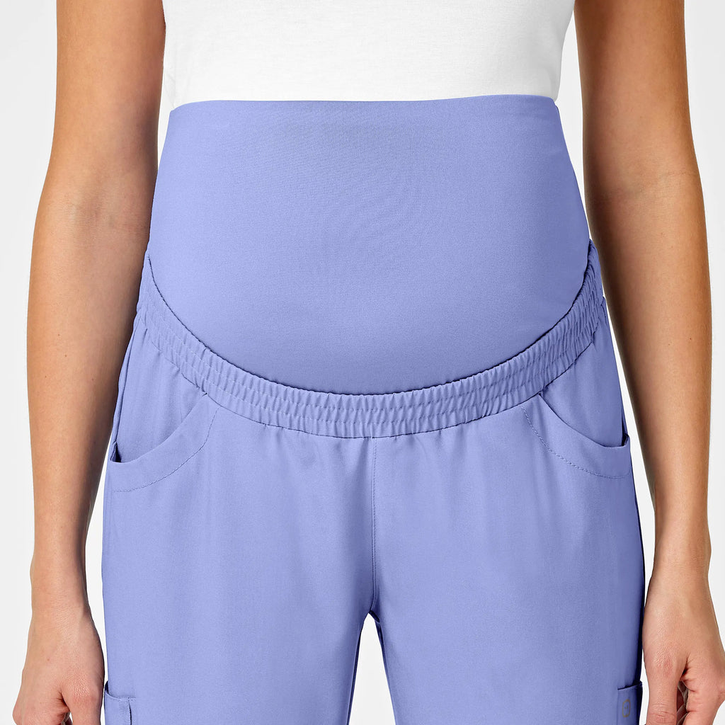 Wink Scrubs Maternity Jogger Scrub Pant Ceil Blue | scrub-supply.com