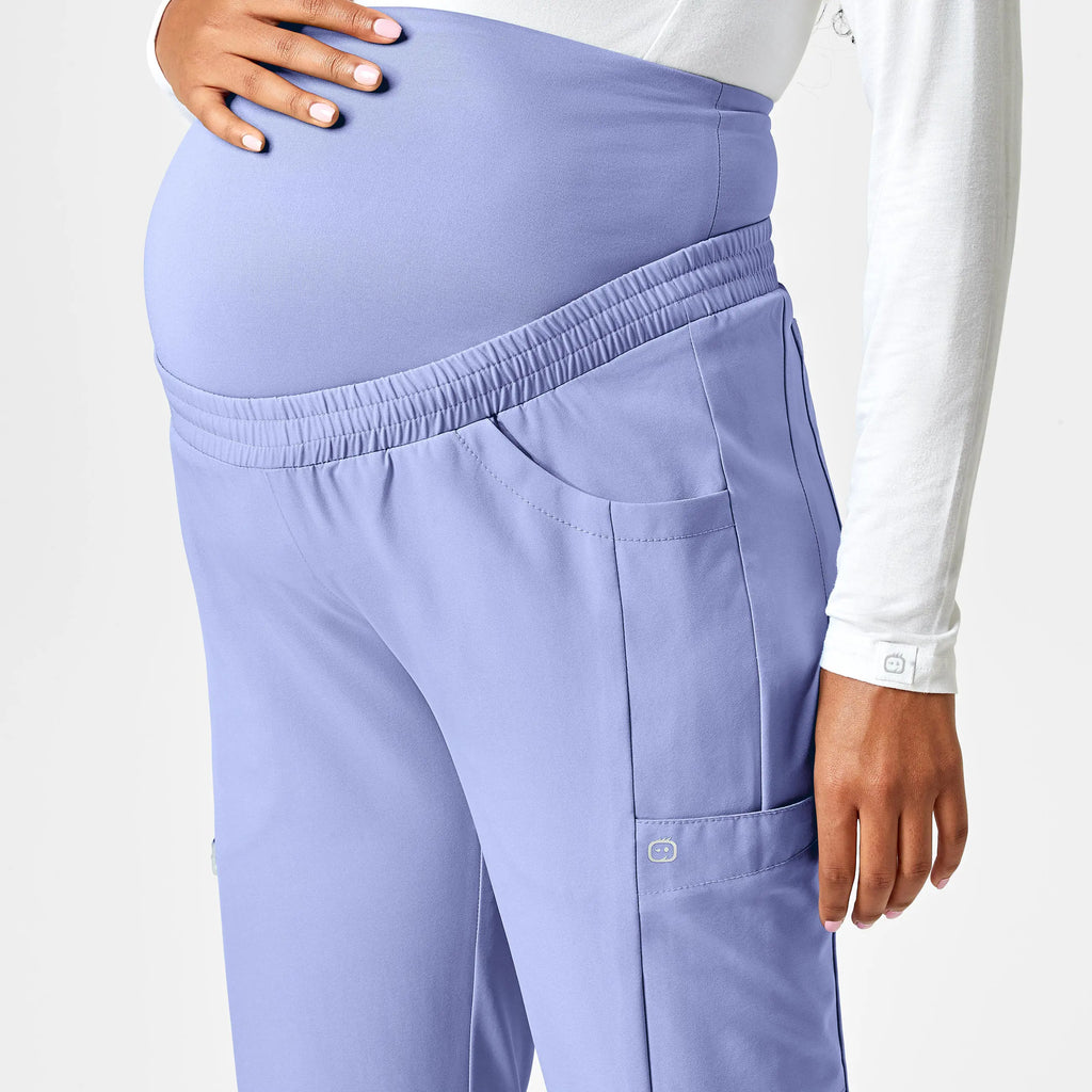 Wink Scrubs Maternity Jogger Scrub Pant Ceil Blue | scrub-supply.com