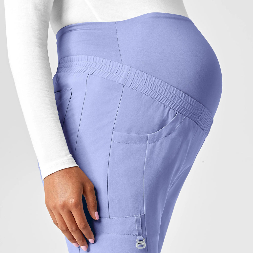 Wink Scrubs Maternity Jogger Scrub Pant Ceil Blue | scrub-supply.com