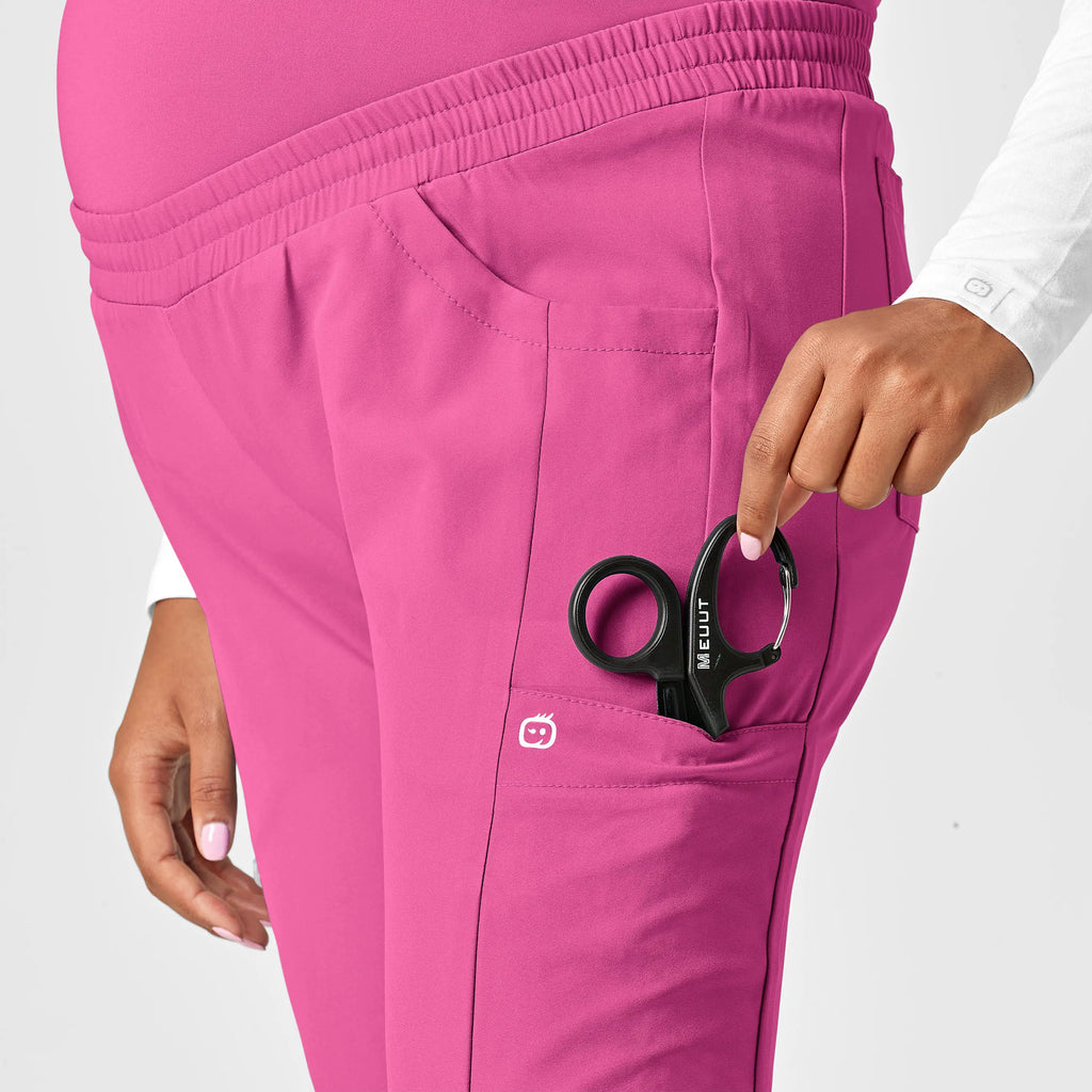 Wink Scrubs Maternity Jogger Scrub Pant Hot Pink | scrub-supply.com