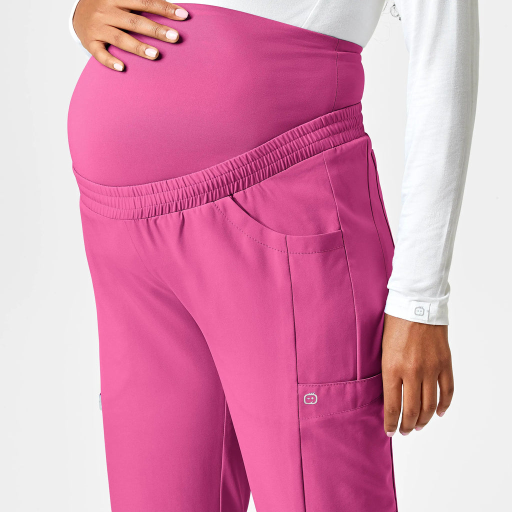 Wink Scrubs Maternity Jogger Scrub Pant Hot Pink | scrub-supply.com