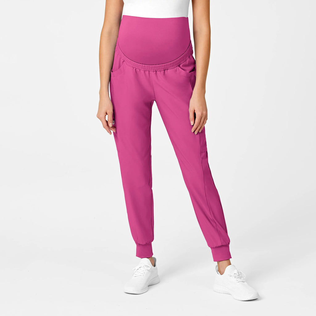 Wink Scrubs Maternity Jogger Scrub Pant Hot Pink | scrub-supply.com