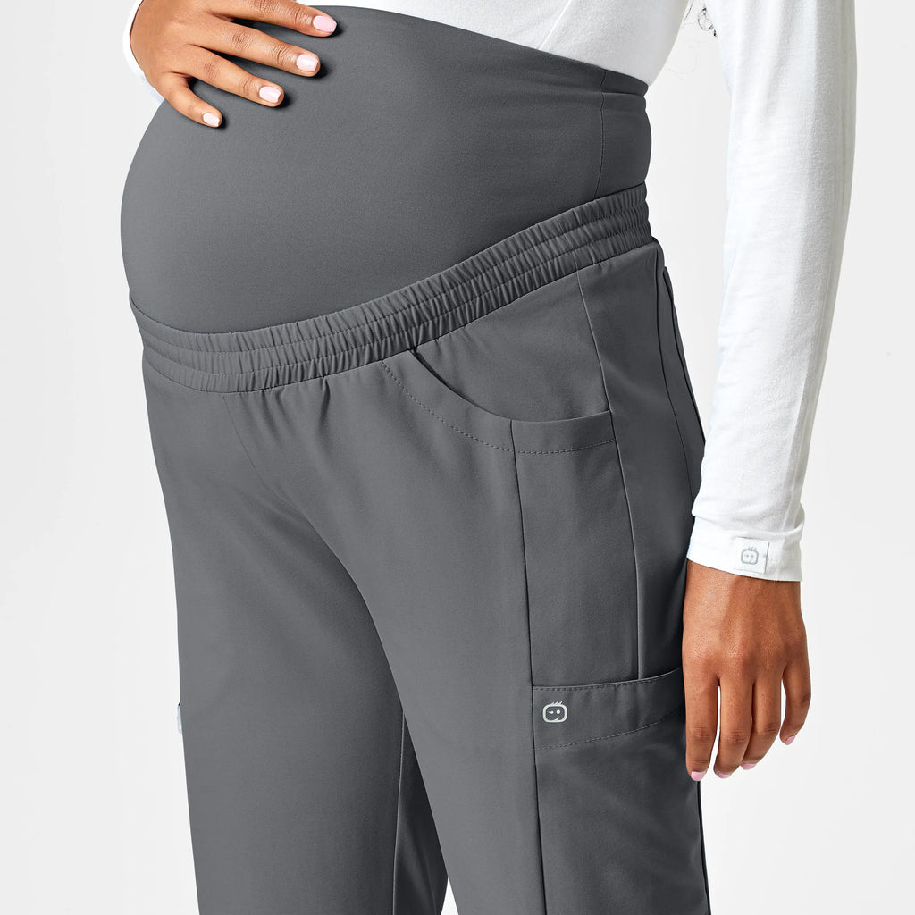 Wink Scrubs Maternity Jogger Scrub Pant Pewter | scrub-supply.com