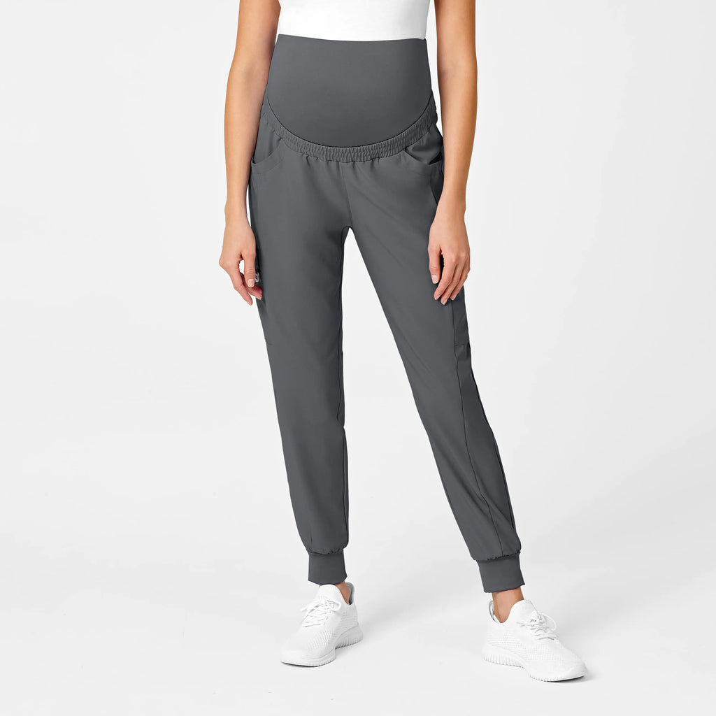 Wink Scrubs Maternity Jogger Scrub Pant Pewter | scrub-supply.com