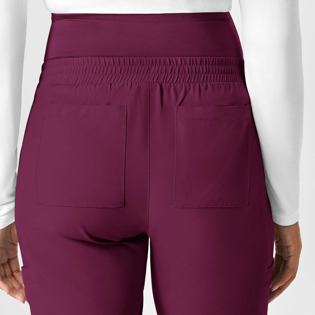 Wink Scrubs Maternity Jogger Scrub Pant Wine | scrub-supply.com